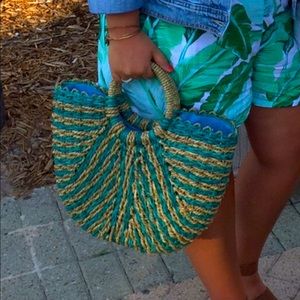 Straw beach bag